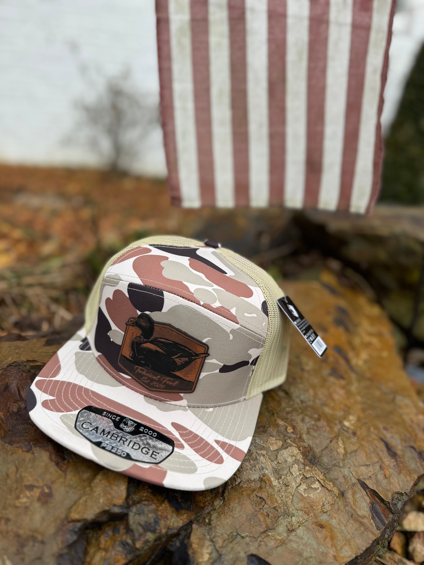 TechnicalFowl Tan DuckCamo (7 Panel) Trucker SnapBack