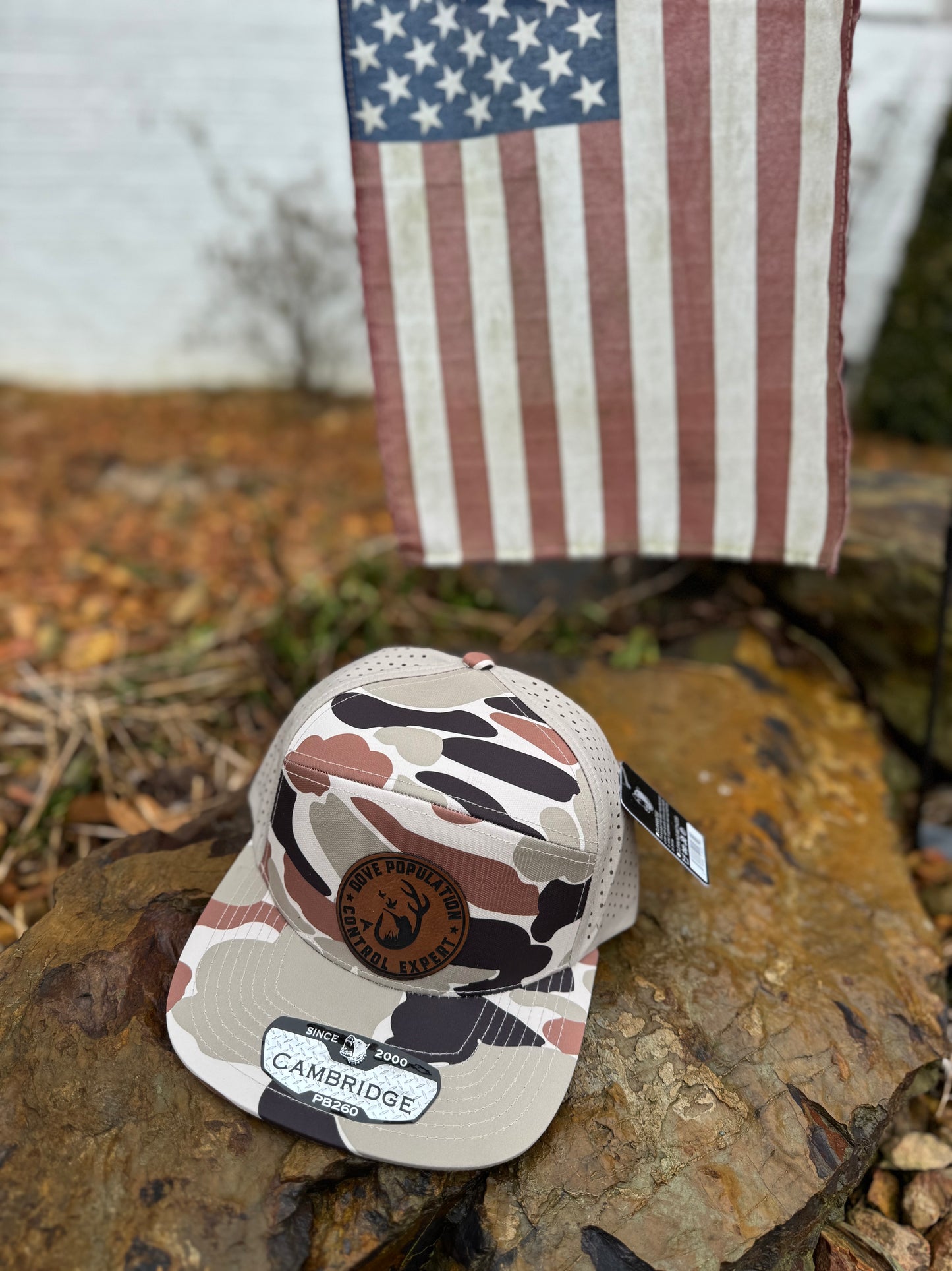 TechnicalFowl Tan Duck Camo (7 Panel) Perforated SnapBack