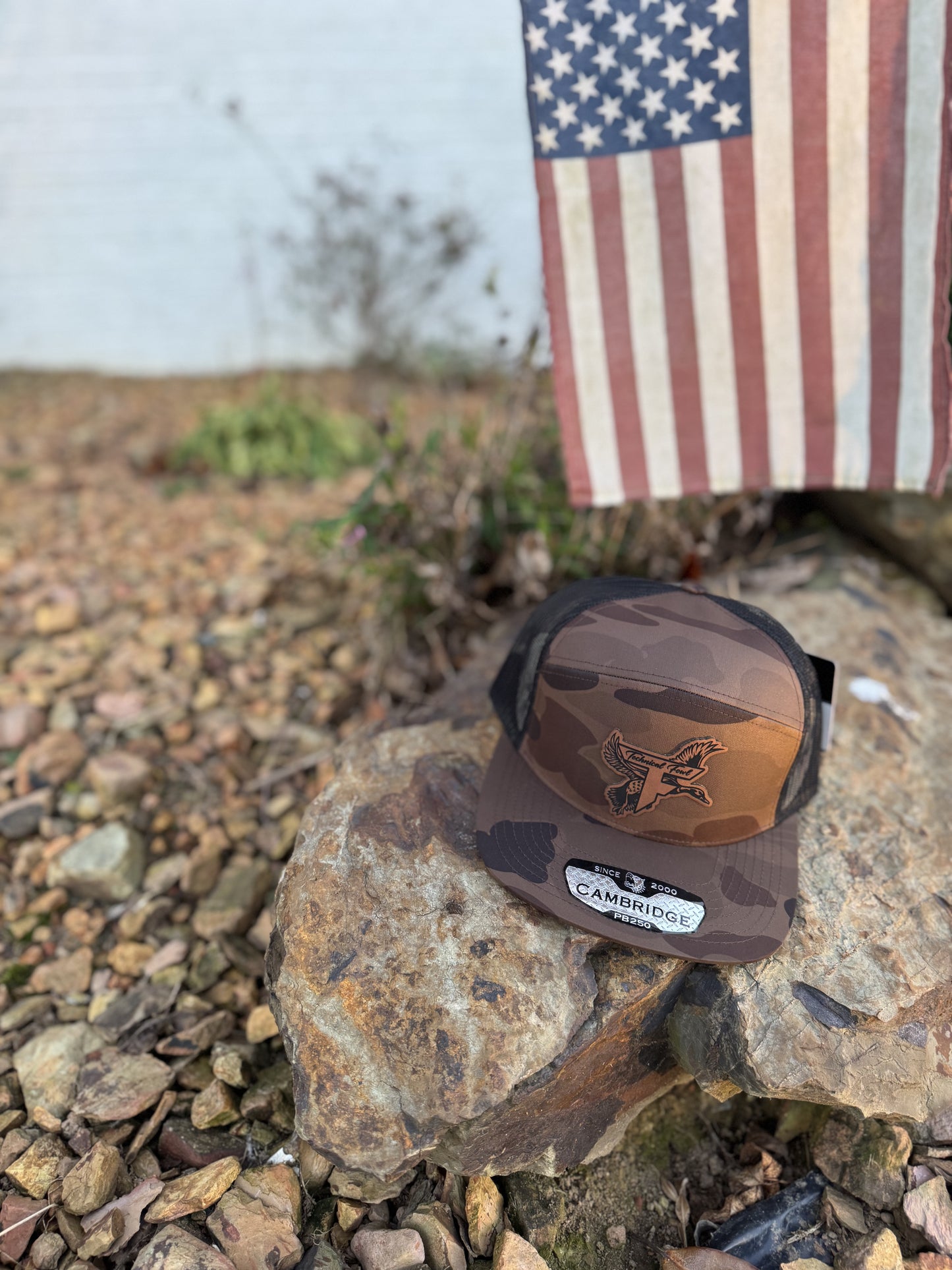 TechnicalFowl DarkBrown DuckCamo (7 Panel) Hat